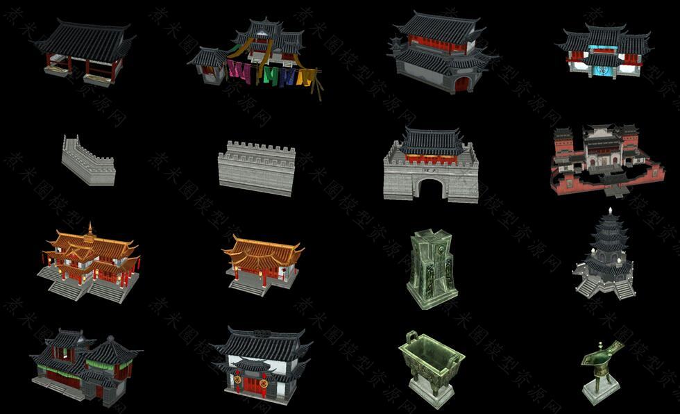 53个中国风建筑物模型合集.jpg