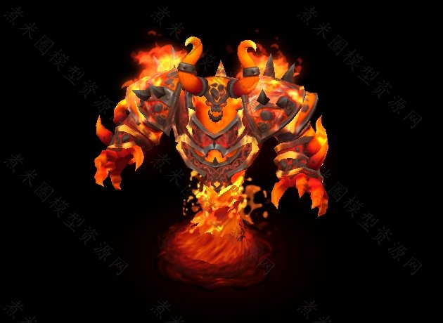 火焰巨魔、炎魔领主-煮米圈魔兽模型资源网