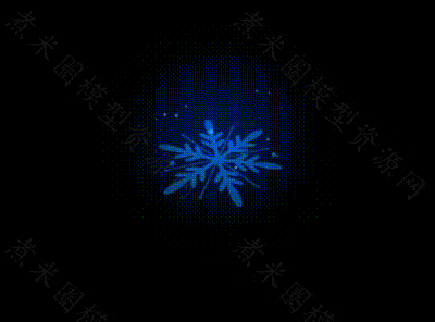 寒冰蓝色雪花散光环.gif