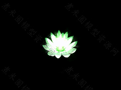 绿色莲花爆炸特效.gif