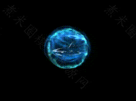 蓝色鲨鱼水球光环.gif