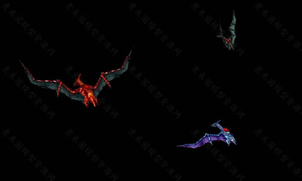 3个魔兽风格的翼龙.jpg
