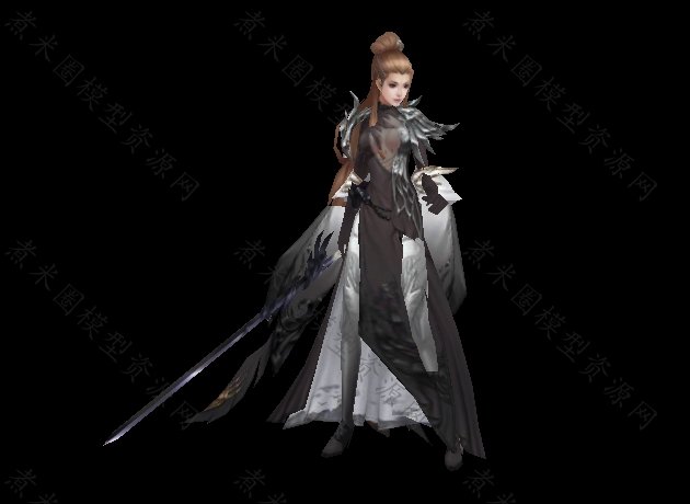 暗黑风格古风盘头女剑客.jpg