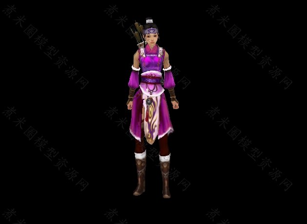 紫色衣服女弓箭手、女射手玉香.jpg