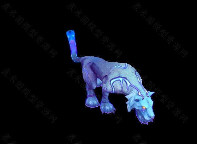 超多动作的蓝色光边奥术豹子.jpg