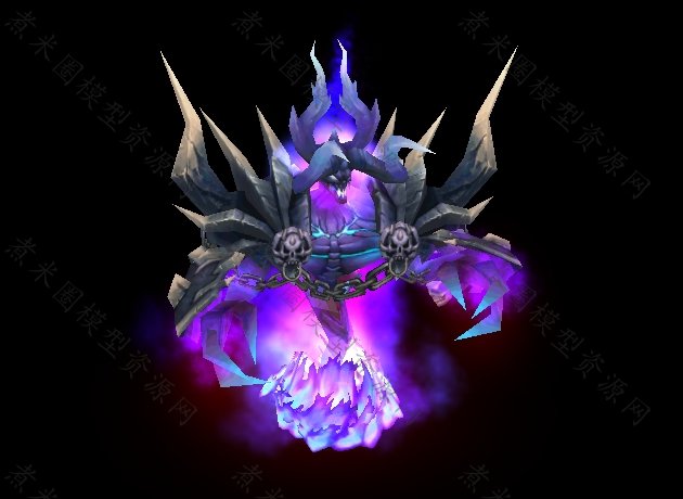 虚空风格的紫色炎魔领主-煮米圈魔兽模型资源网