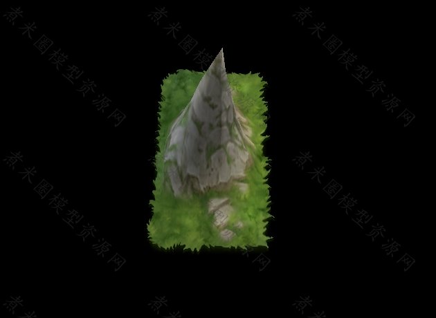 卡通风格的方格场景布置、独立细长尖峰.jpg
