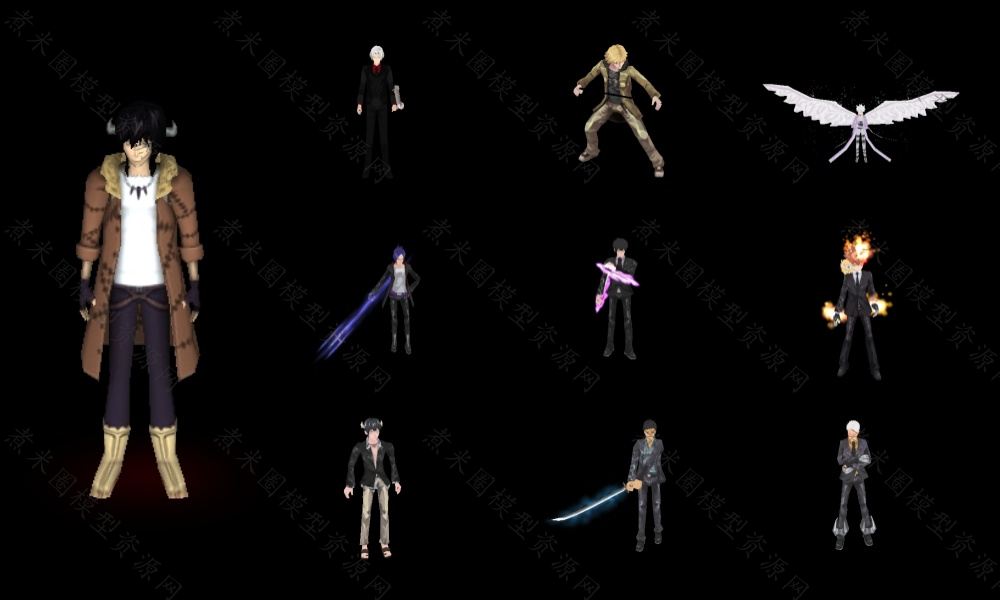 10个家庭教师动漫人物模型.jpg