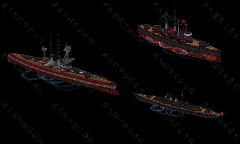 3个无畏战舰、可旋转开炮.jpg