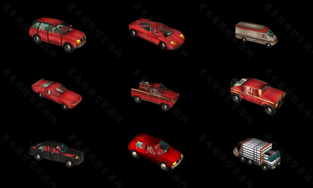 9个现代社会车辆（有动作）、轿车、汽车.jpg