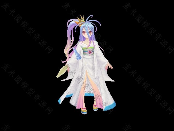 《游戏人生》白-白无垢-紫色头发白色衣服妹妹.jpg