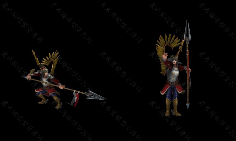 【精品高清】希腊长枪兵翼骑统领、动作精美、适合做赵云皮肤.jpg