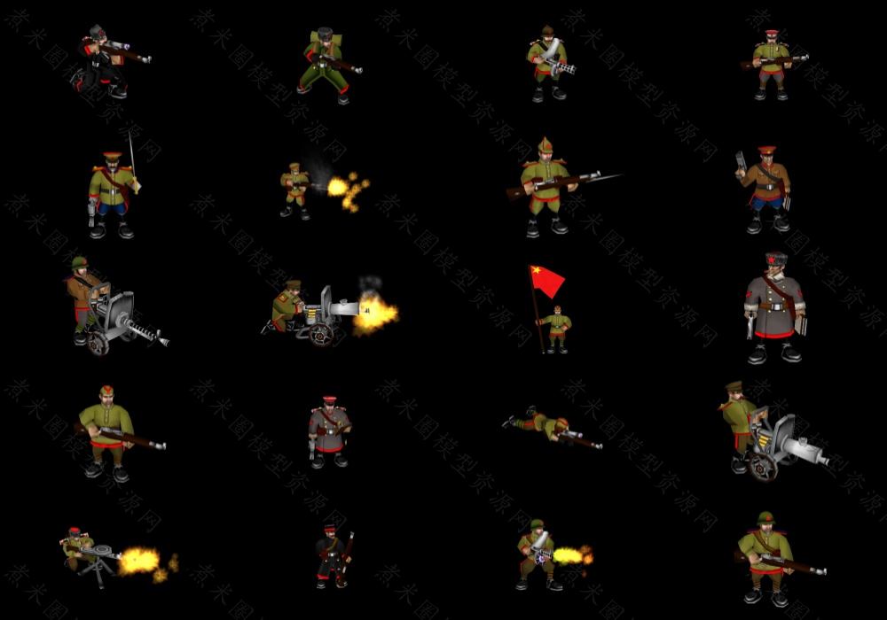 19个俄国现代士兵模型.jpg