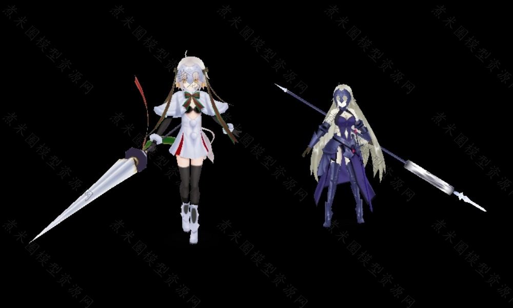 2个长剑贞德萝莉女剑士模型.jpg