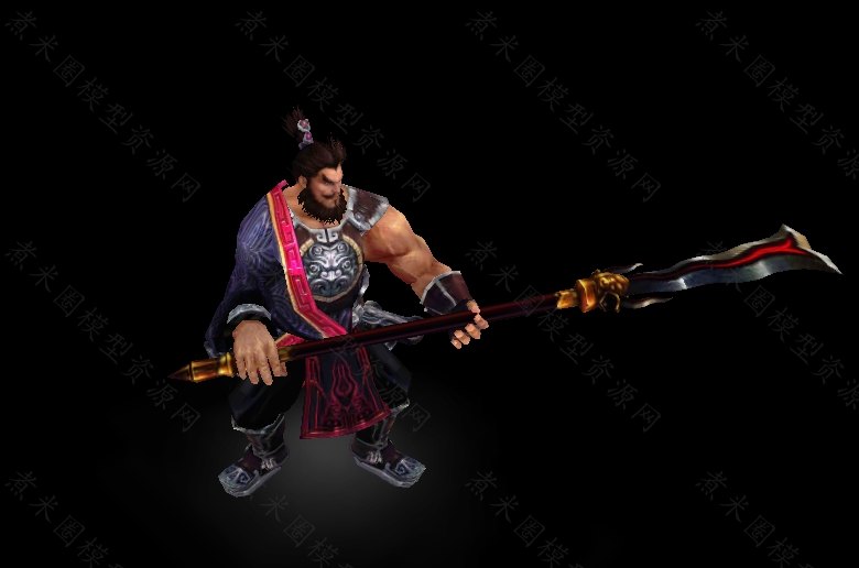 张飞手舞长刀形象.jpg