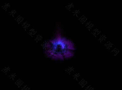 紫色暗黑物质冲击爆炸散开特效，适合做法师单体伤害技能.gif