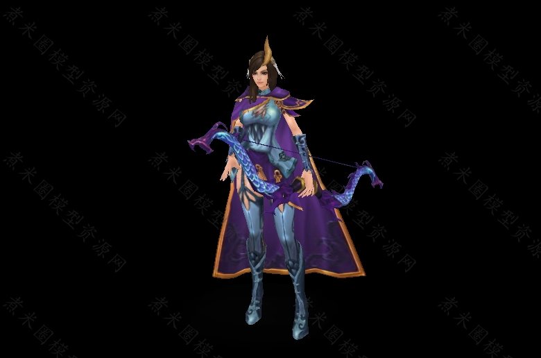 紫色衣服女弓箭手.jpg