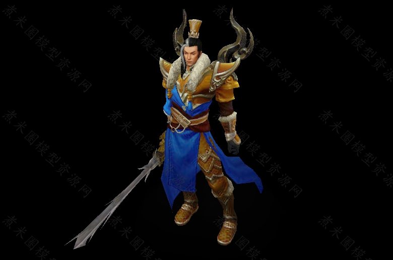 袁绍蓝金服饰配长剑.jpg